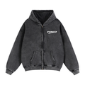 Fynco Zip-Through Boxy Fleece Hoodie