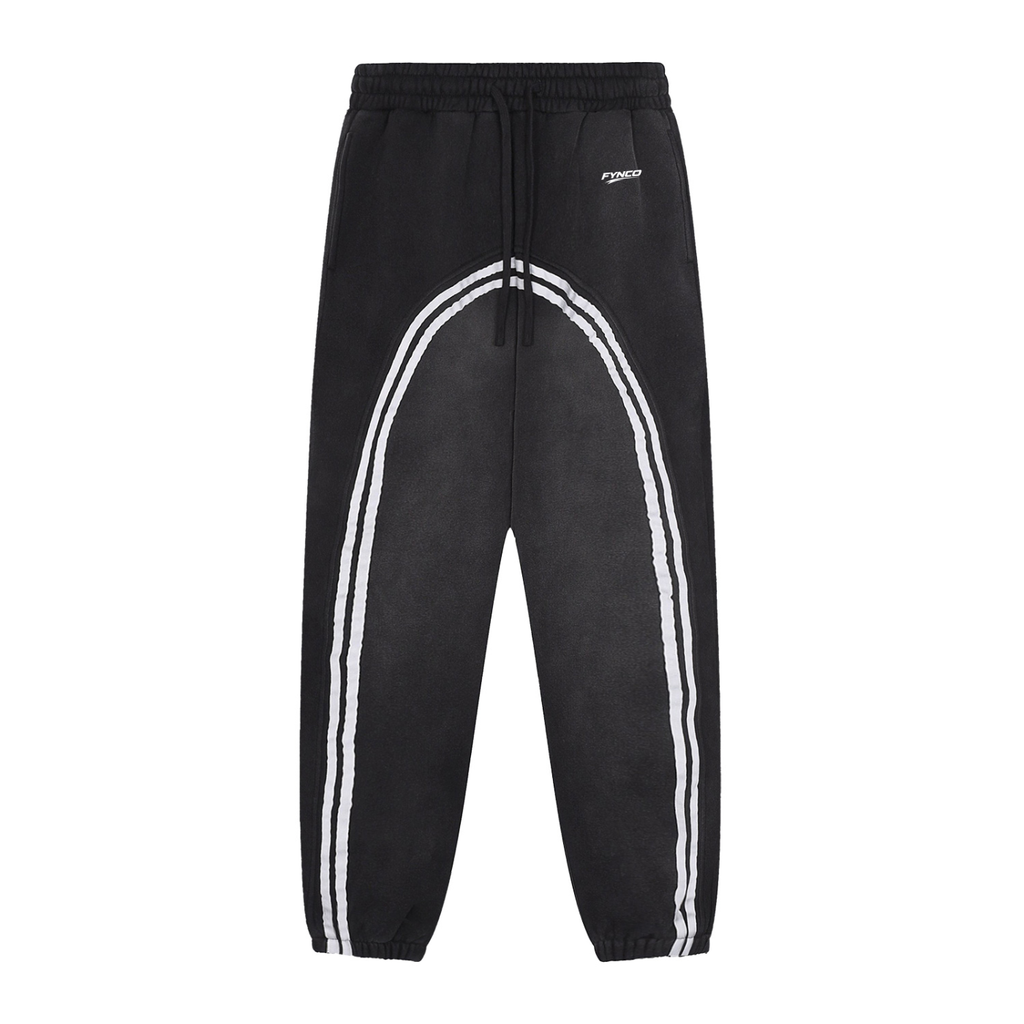 Fynco Sun Fade Contrast Tape Fleece Jogged Sweatpants