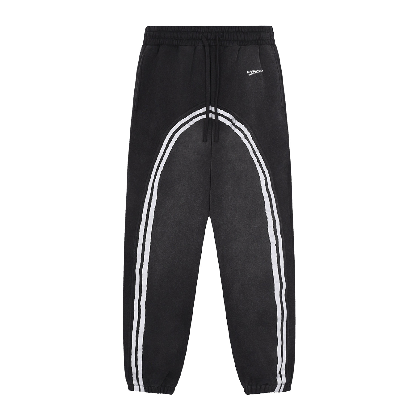 Fynco Sun Fade Contrast Tape Fleece Jogged Sweatpants