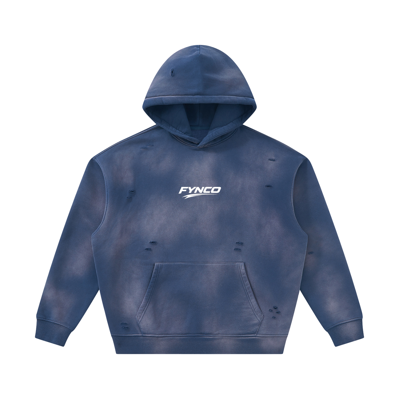 Fynco Unisex Sunfade Frayed Fleece Hoodie