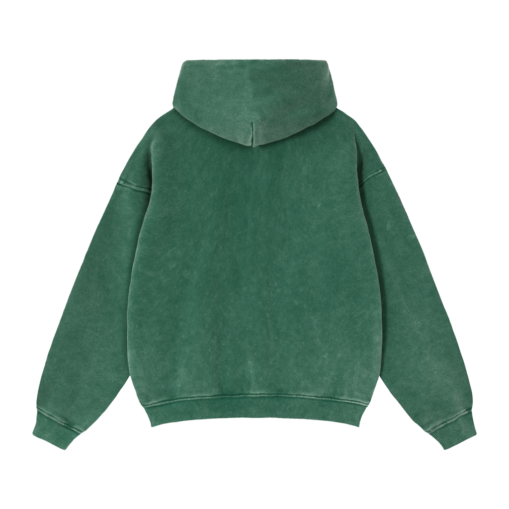 Fynco Zip-Through Boxy Fleece Hoodie