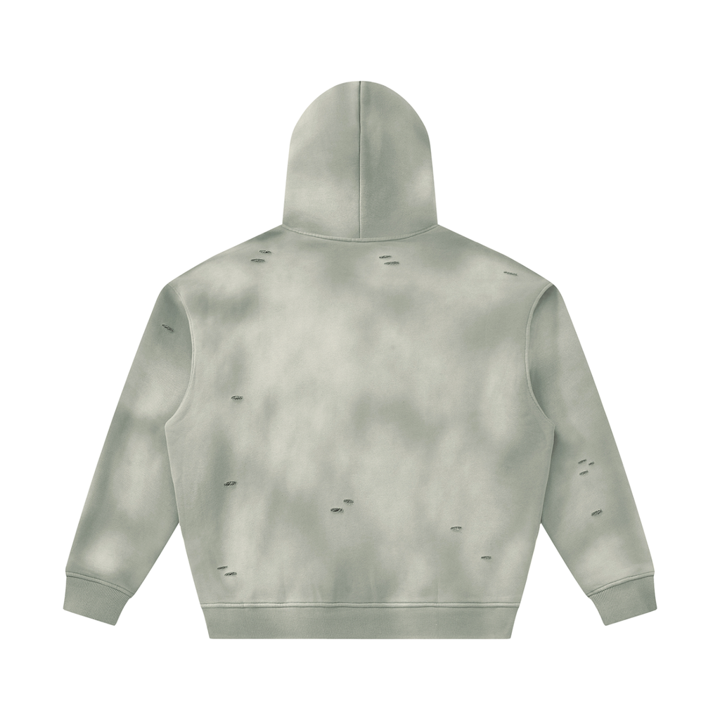 Fynco Unisex Sunfade Frayed Fleece Hoodie