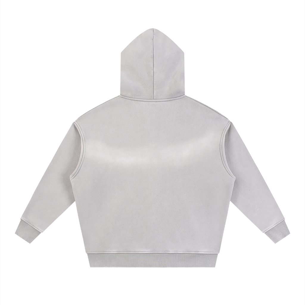 Fynco Sunfade Two-way Zipper Boxy Fleece Hoodie
