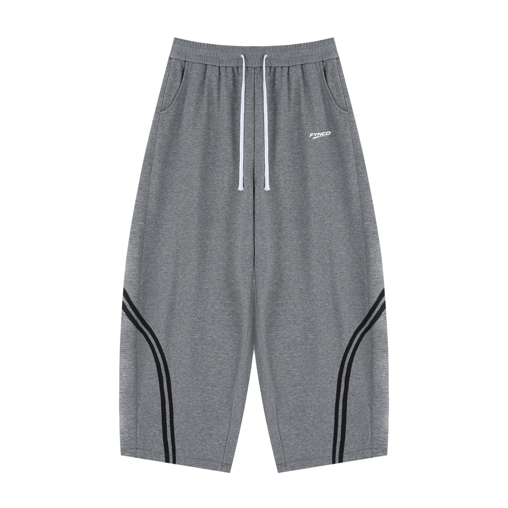 Fynco Unisex Wide Leg Piping Sweatpants