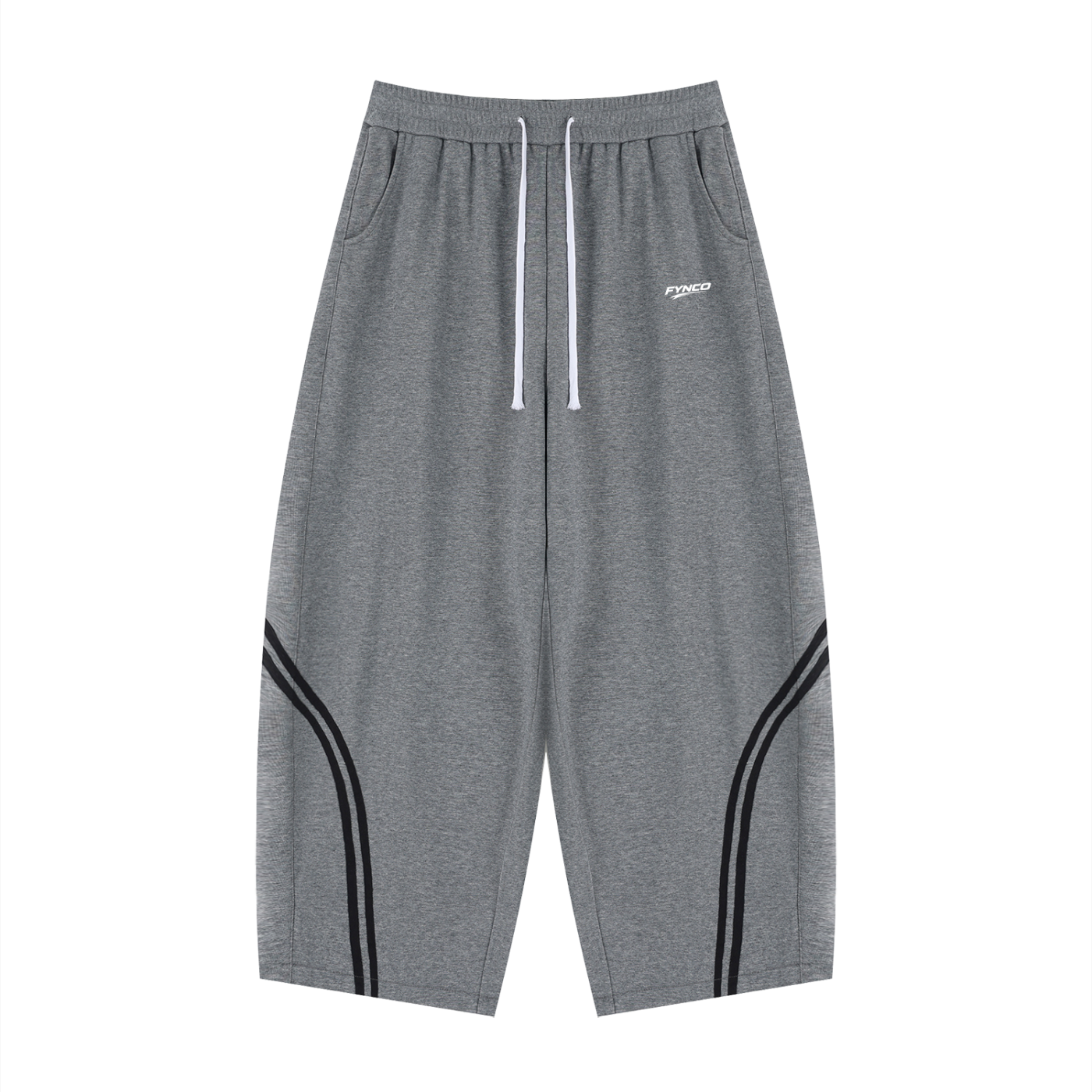 Fynco Unisex Wide Leg Piping Sweatpants