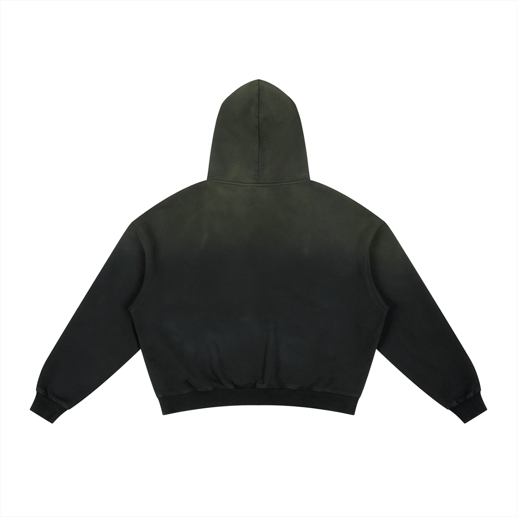 Fynco Frayed Sunfade Boxy Fleece Hoodie