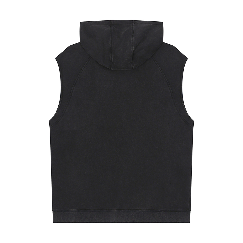 Fynco Snow Washed Sleeveless Hoodie