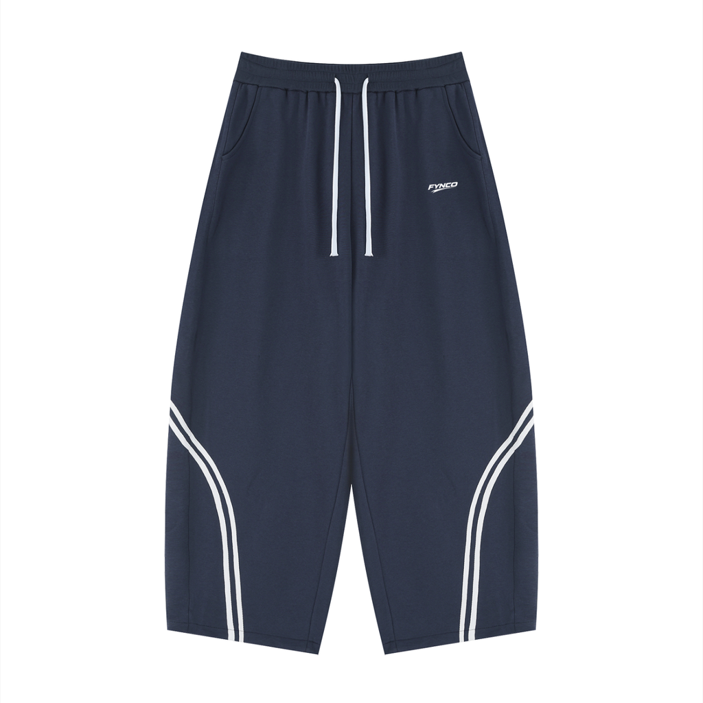 Fynco Unisex Wide Leg Piping Sweatpants