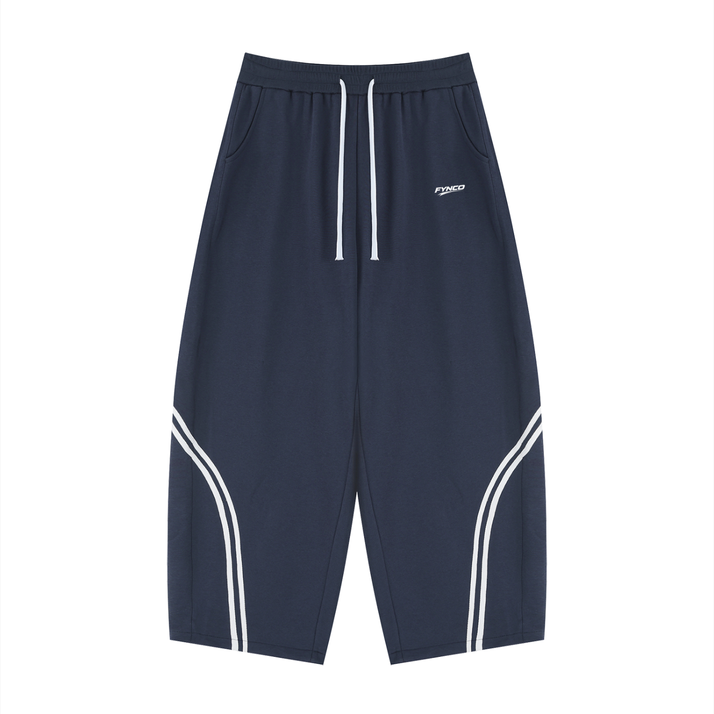 Fynco Unisex Wide Leg Piping Sweatpants
