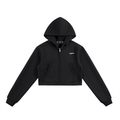 Fynco Essential Cropped Zip-Up Hoodie