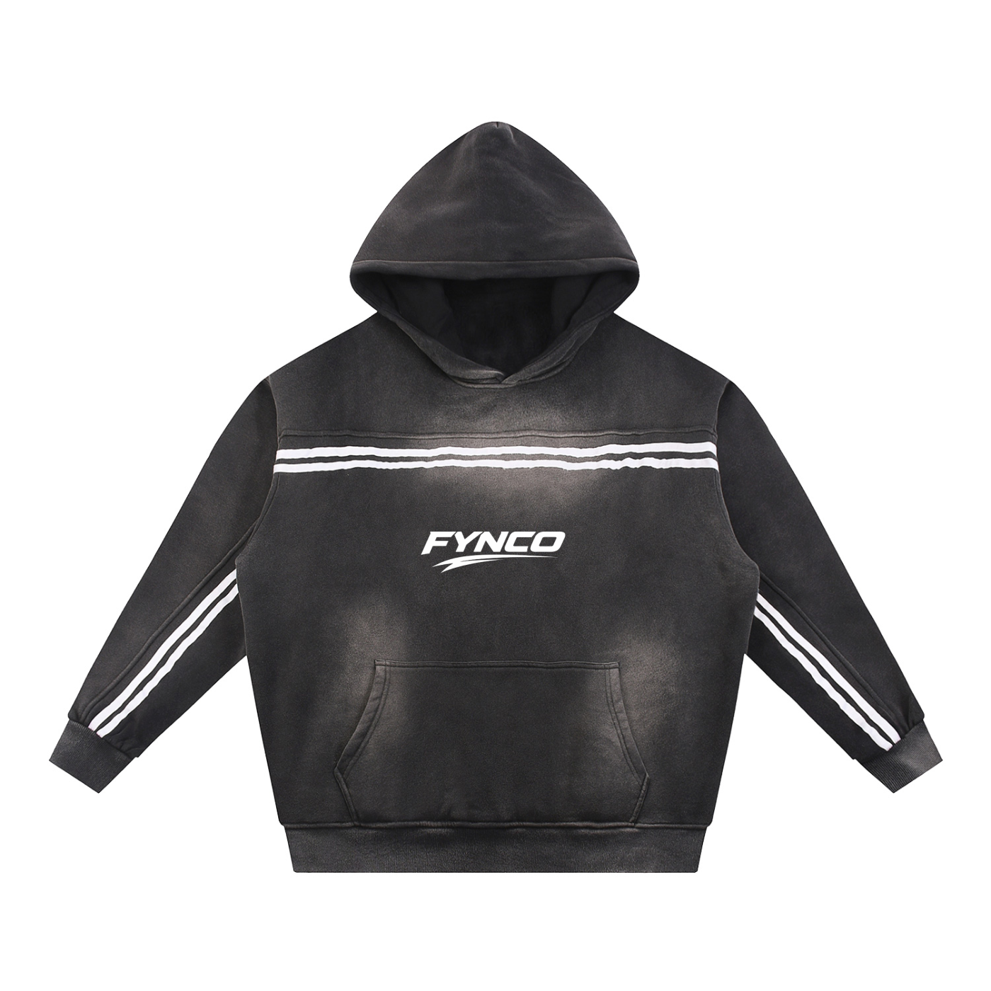 Fynco Sun Fade Contrast Tape Fleece Hoodie