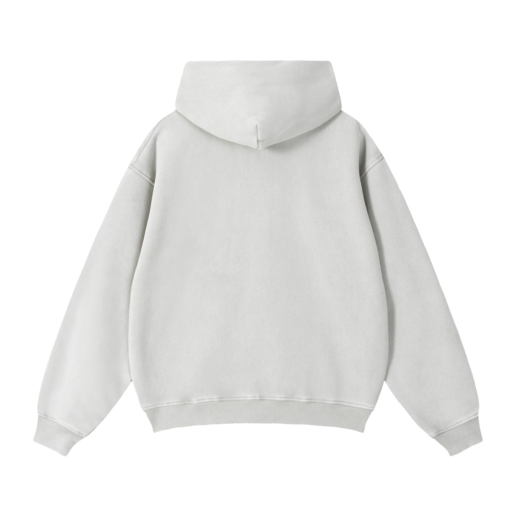 Fynco Zip-Through Boxy Fleece Hoodie