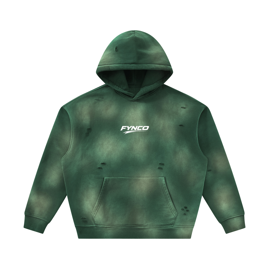 Fynco Unisex Sunfade Frayed Fleece Hoodie