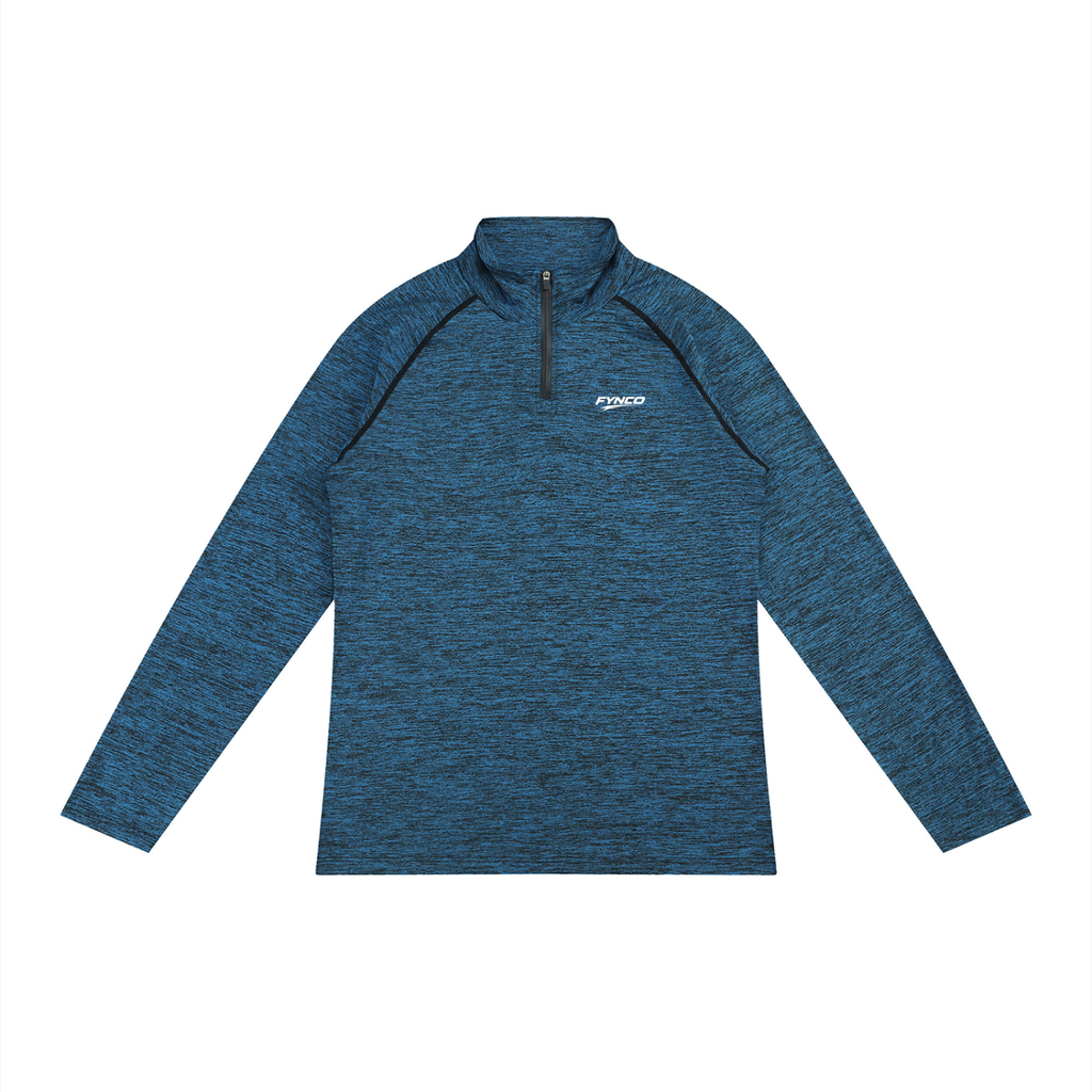 Fynco Men's Quarter-Zip Performance Long Sleeve T-Shirt