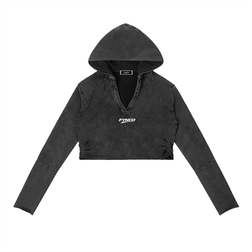 Fynco Vintage Washed Raw Edge Hoodie