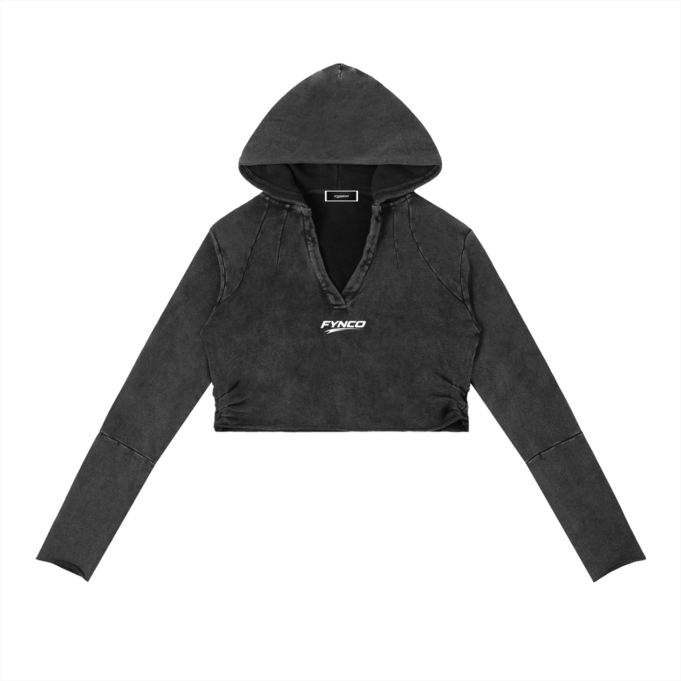 Fynco Vintage Washed Raw Edge Hoodie