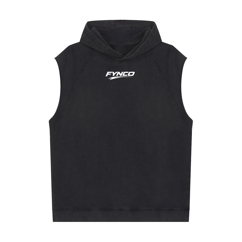 Fynco Snow Washed Sleeveless Hoodie