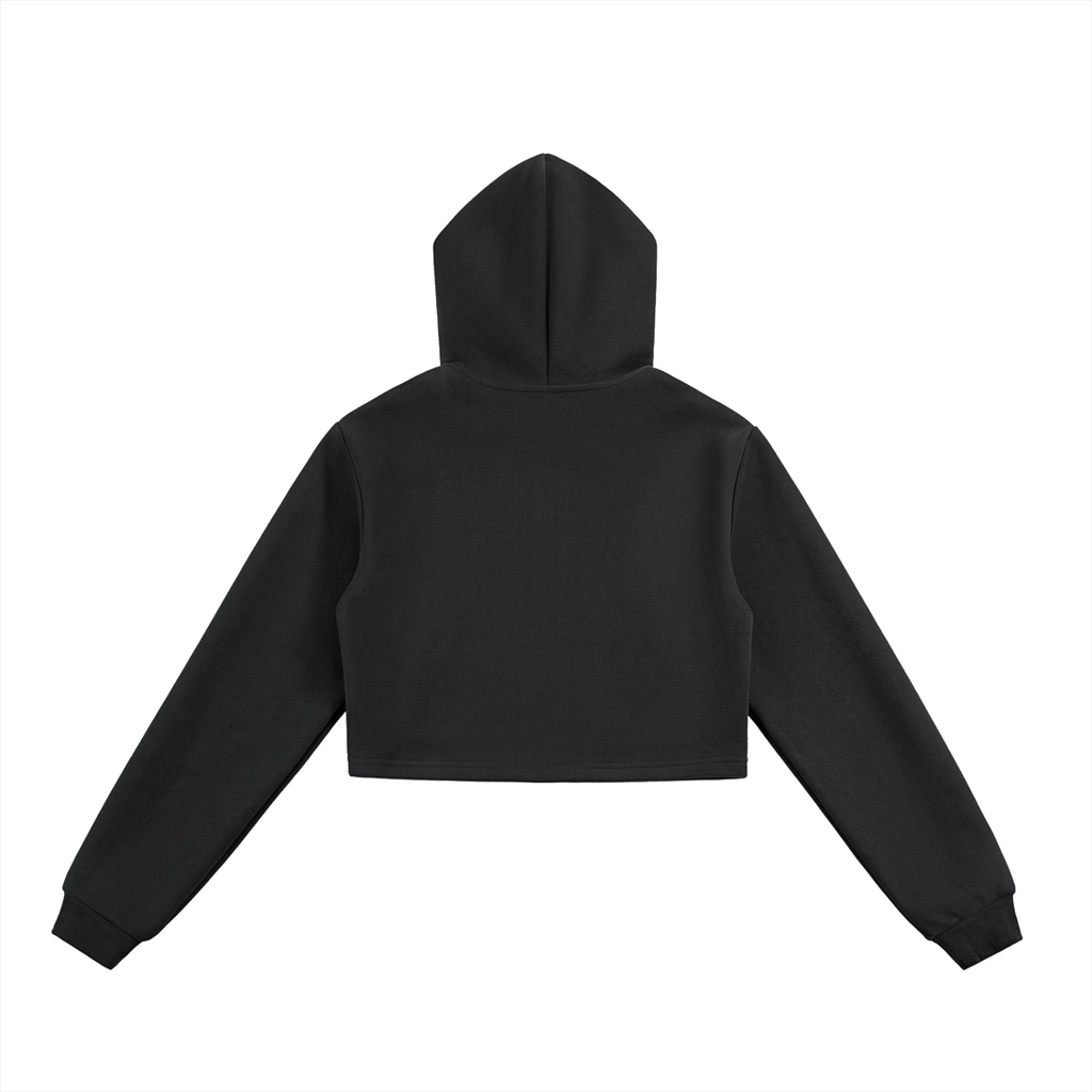 Fynco Essential Cropped Zip-Up Hoodie