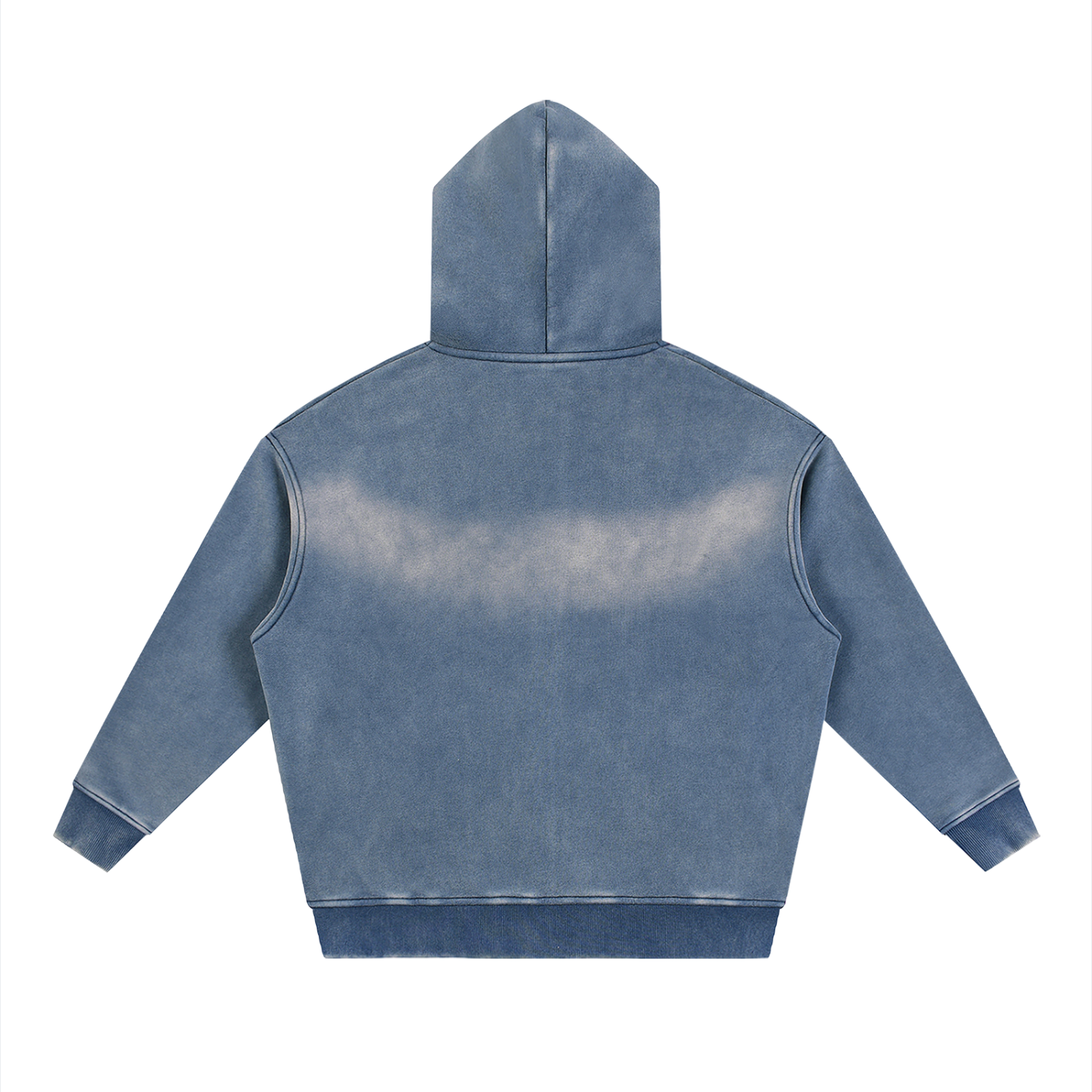 Fynco Sunfade Two-way Zipper Boxy Fleece Hoodie