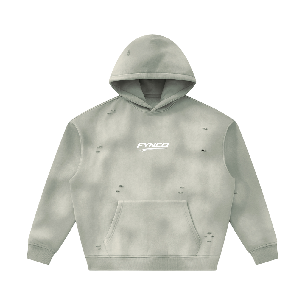 Fynco Unisex Sunfade Frayed Fleece Hoodie