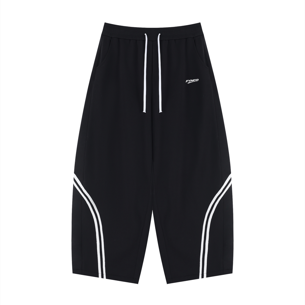 Fynco Unisex Wide Leg Piping Sweatpants