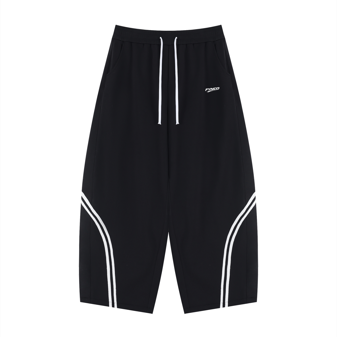 Fynco Unisex Wide Leg Piping Sweatpants