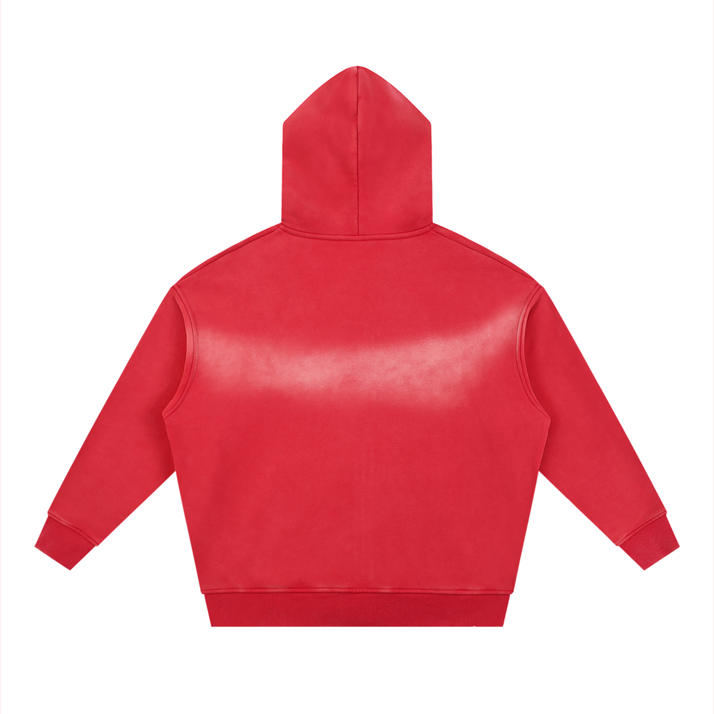 Fynco Sunfade Two-way Zipper Boxy Fleece Hoodie