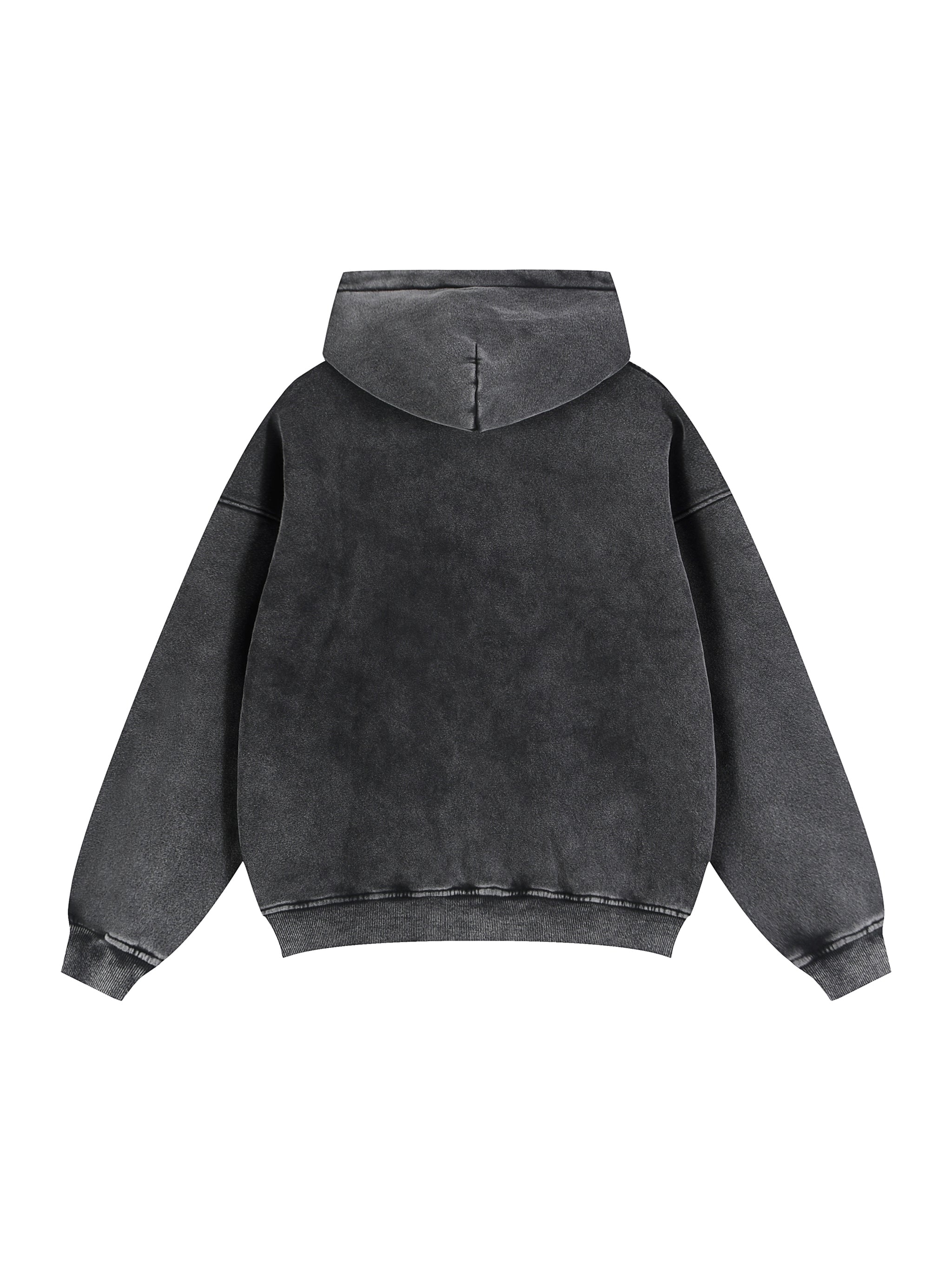 Fynco Zip-Through Boxy Fleece Hoodie