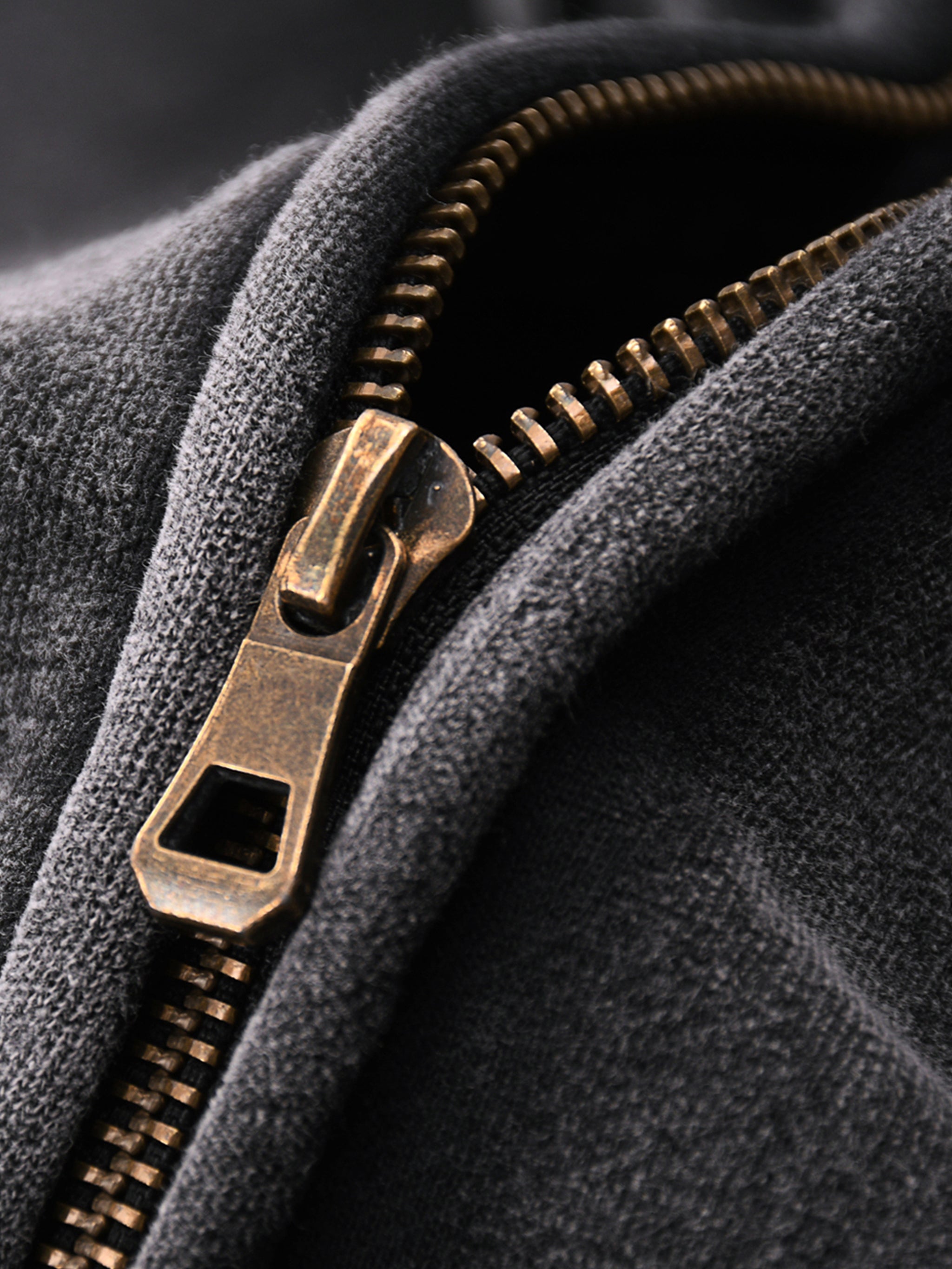 Fynco Zip-Through Boxy Fleece Hoodie