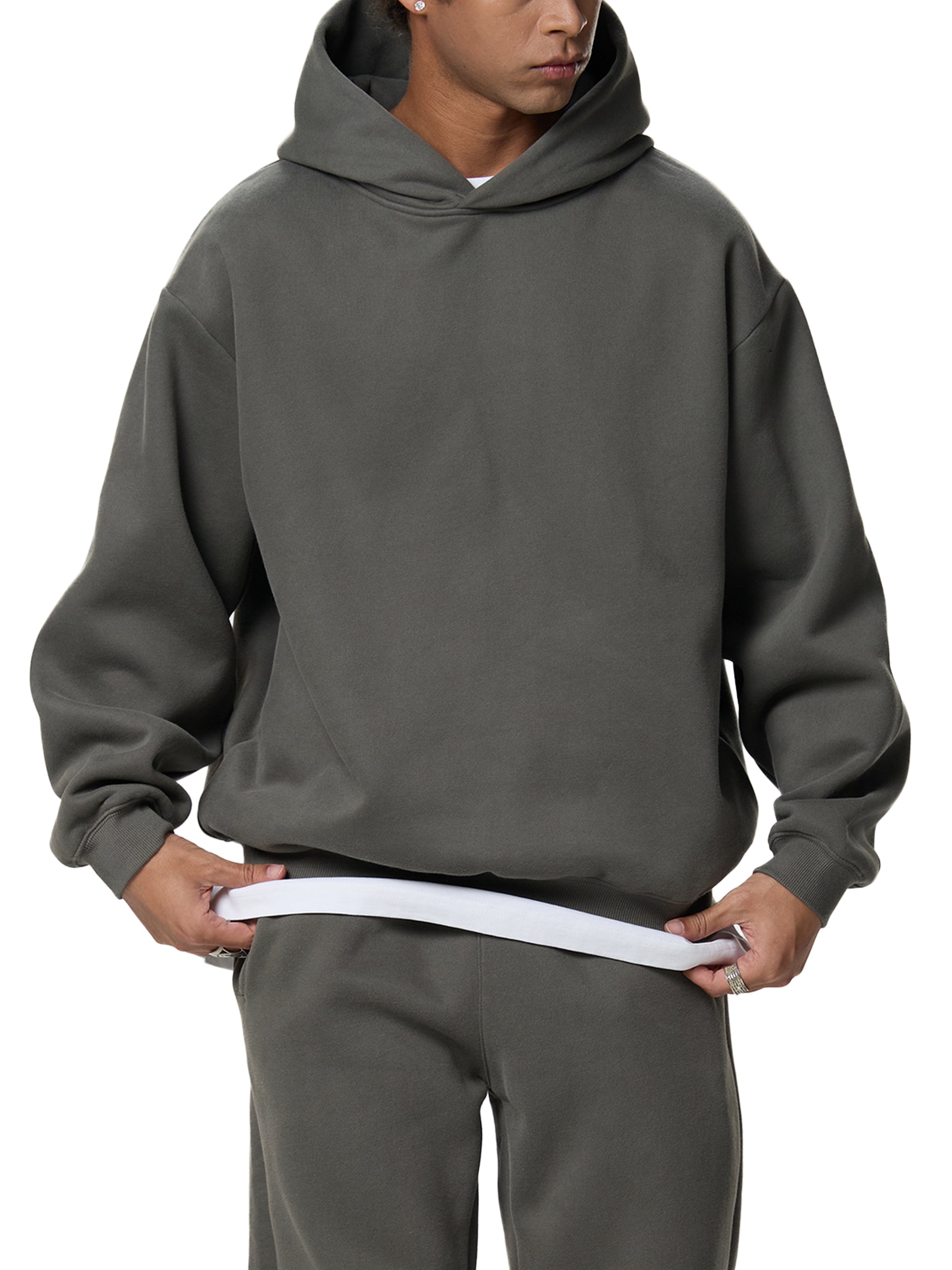 Fynco Fleeced Boxy Hoodie