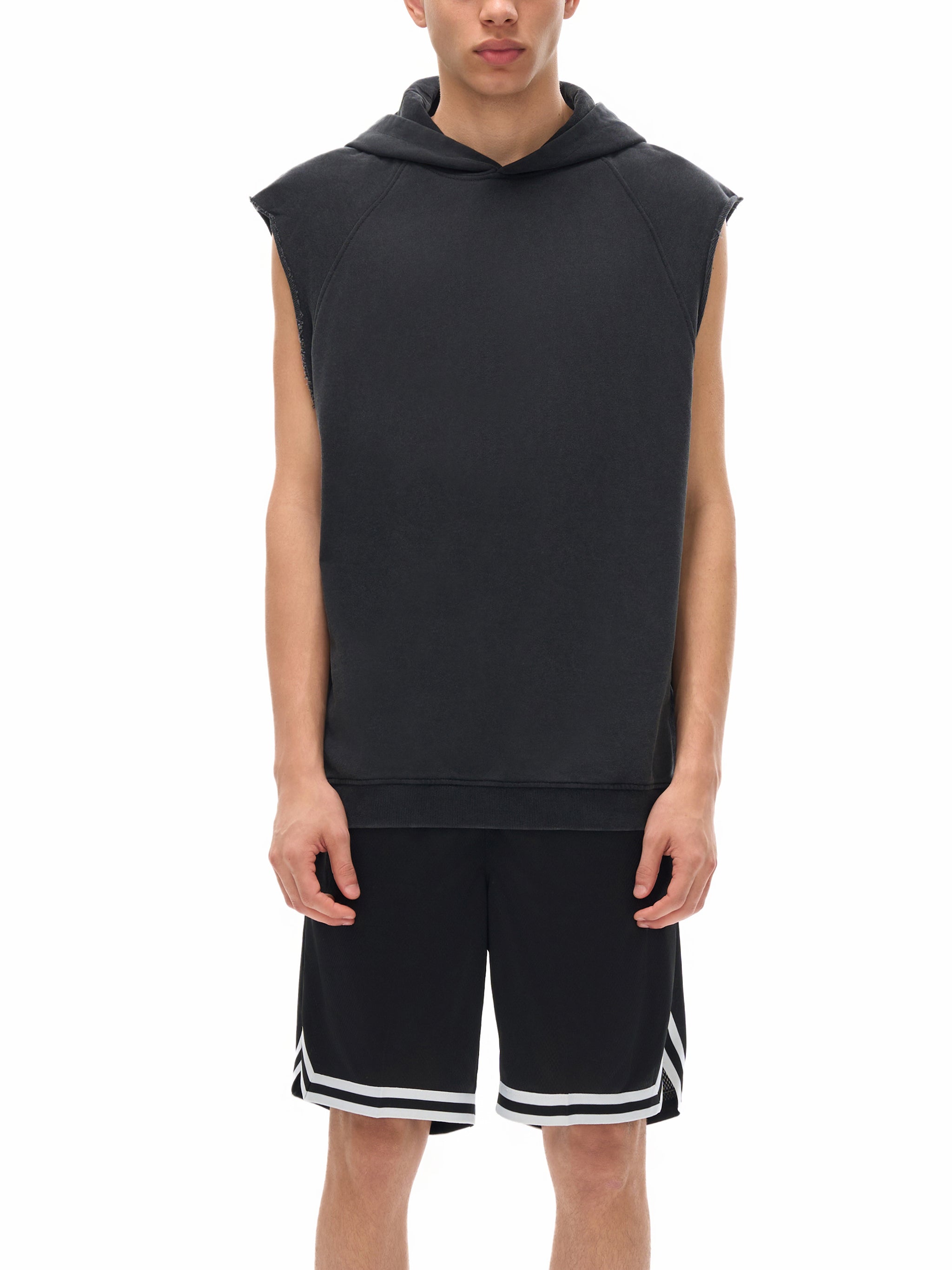 Fynco Snow Washed Sleeveless Hoodie
