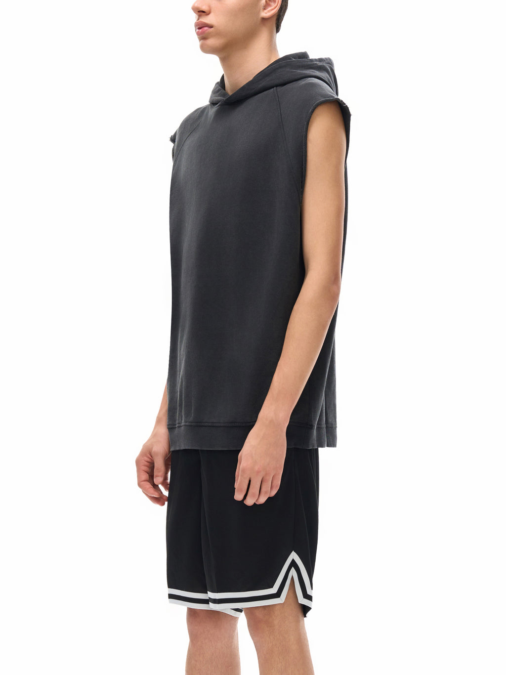 Fynco Snow Washed Sleeveless Hoodie