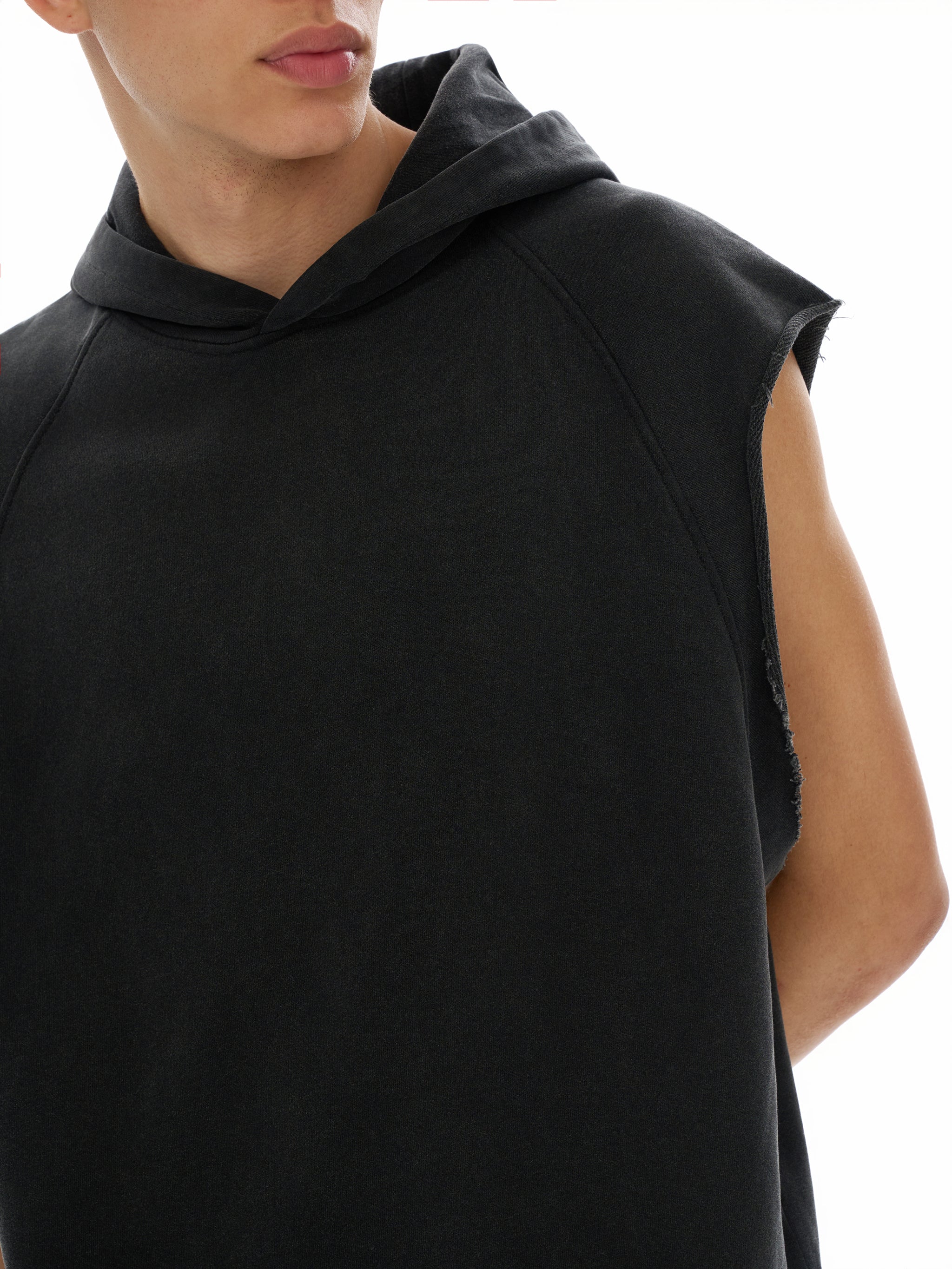 Fynco Snow Washed Sleeveless Hoodie