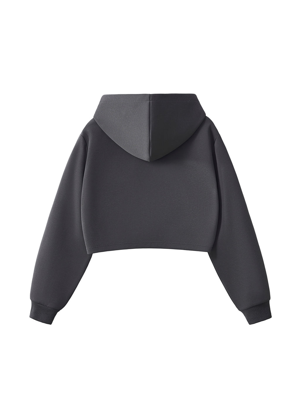 Fynco Essential Cropped Zip-Up Hoodie
