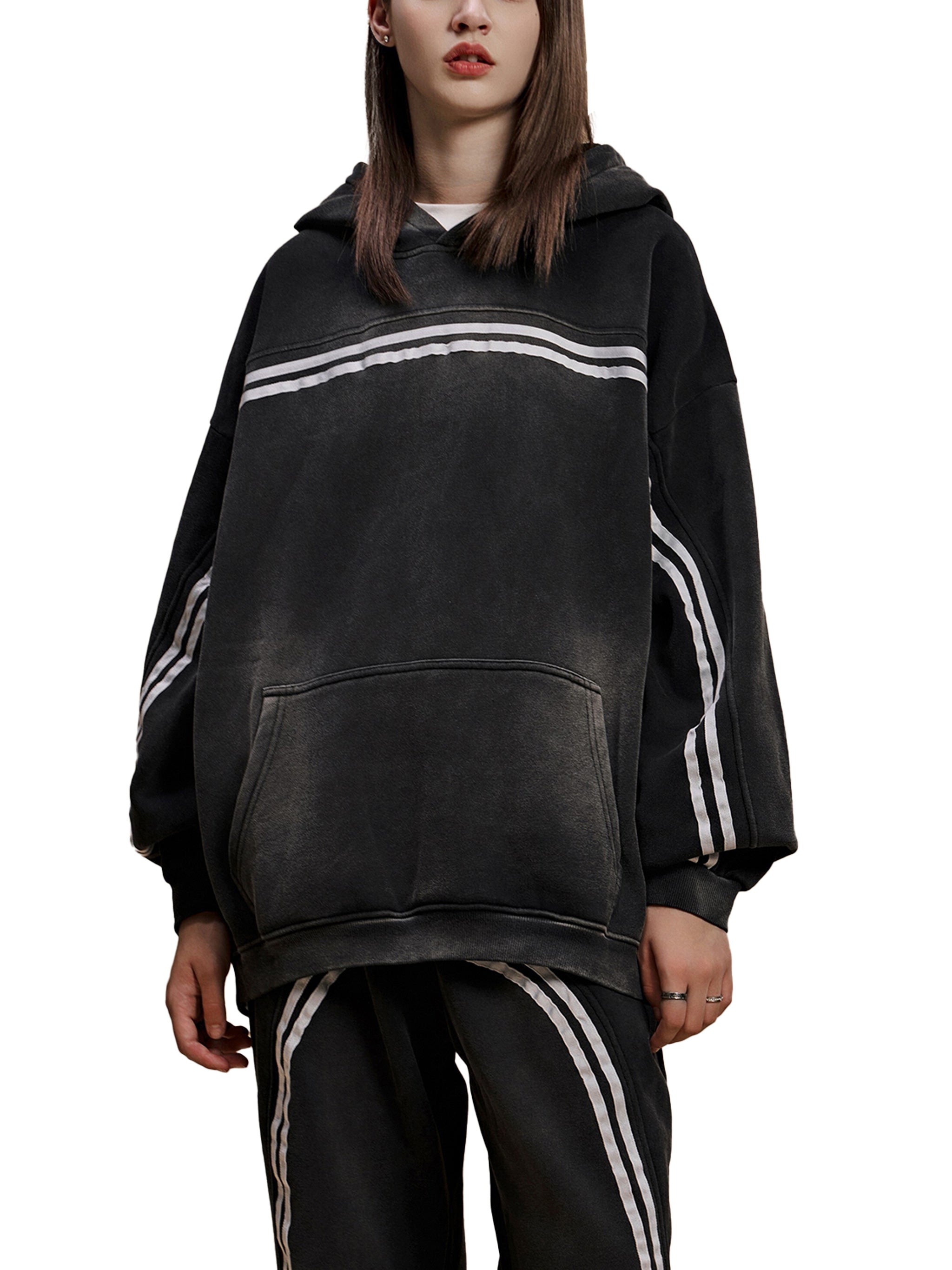 Fynco Sun Fade Contrast Tape Fleece Hoodie