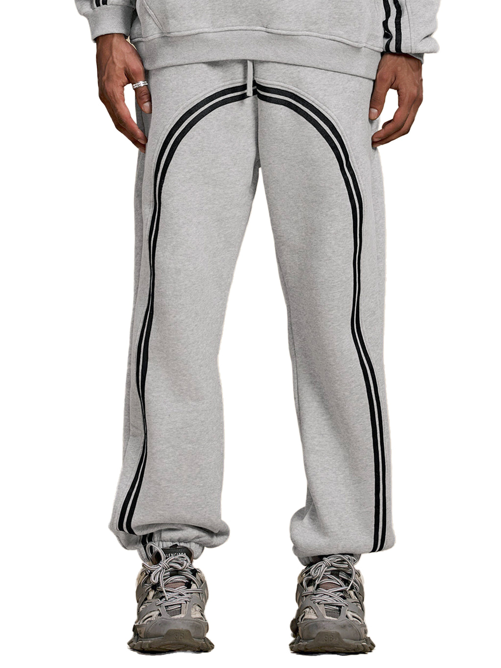 Fynco Sun Fade Contrast Tape Fleece Jogged Sweatpants