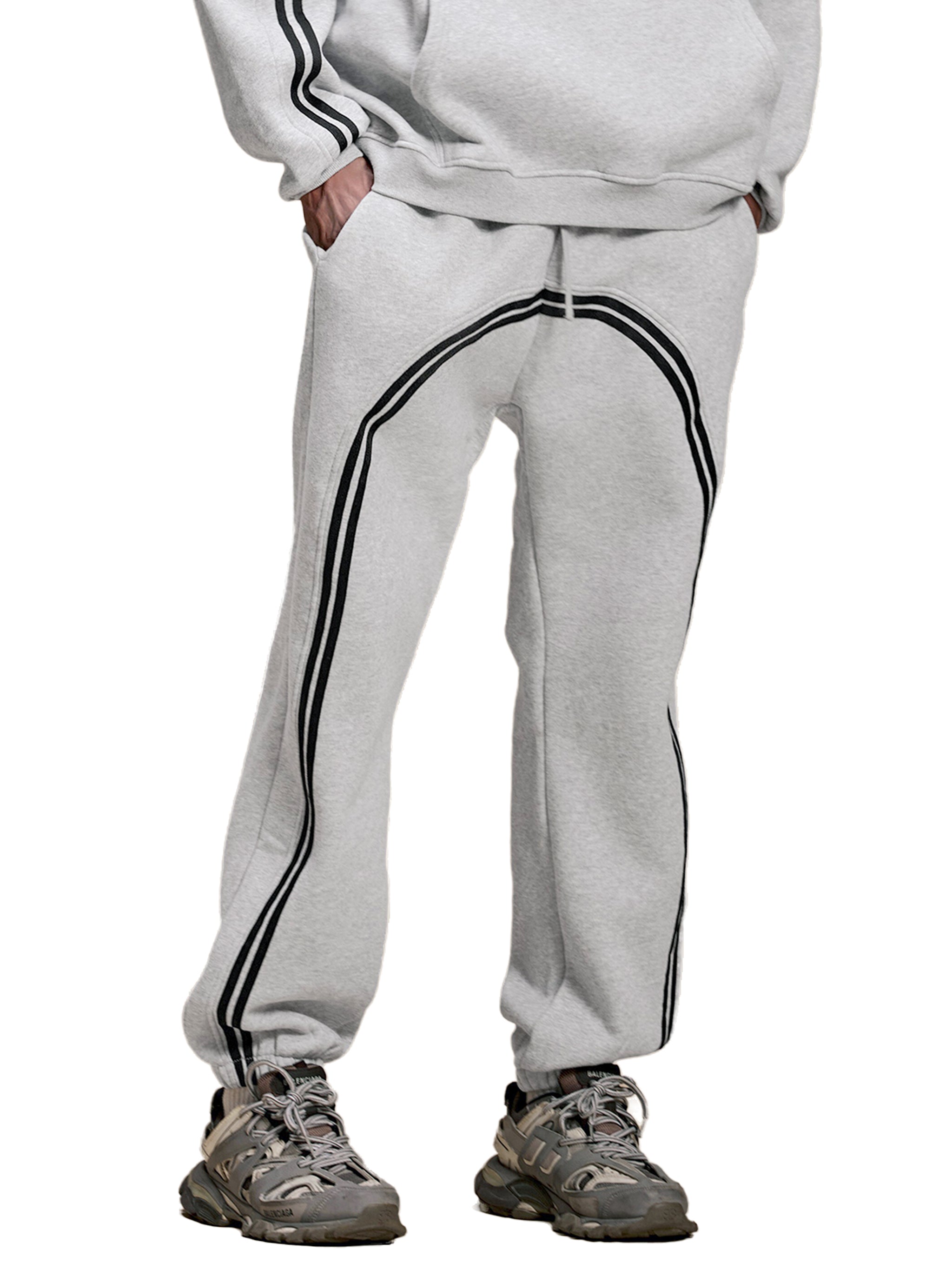 Fynco Sun Fade Contrast Tape Fleece Jogged Sweatpants
