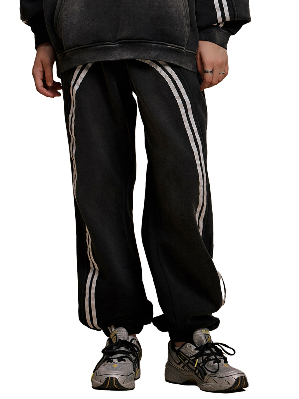 Fynco Sun Fade Contrast Tape Fleece Jogged Sweatpants