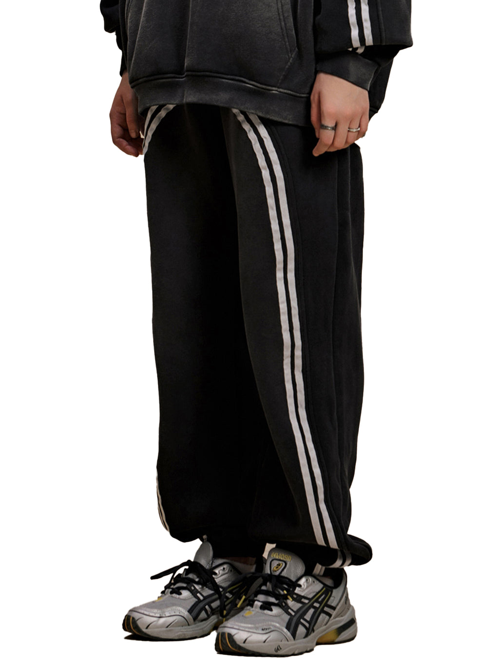 Fynco Sun Fade Contrast Tape Fleece Jogged Sweatpants