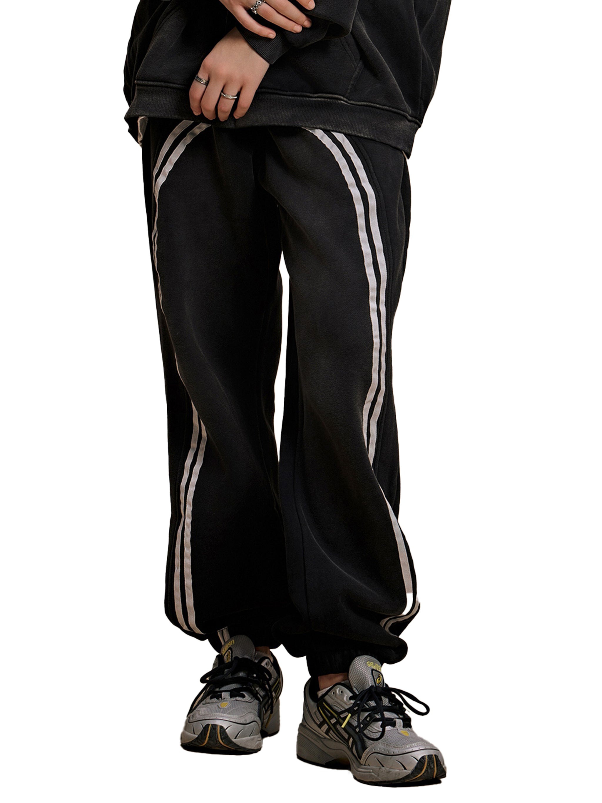 Fynco Sun Fade Contrast Tape Fleece Jogged Sweatpants