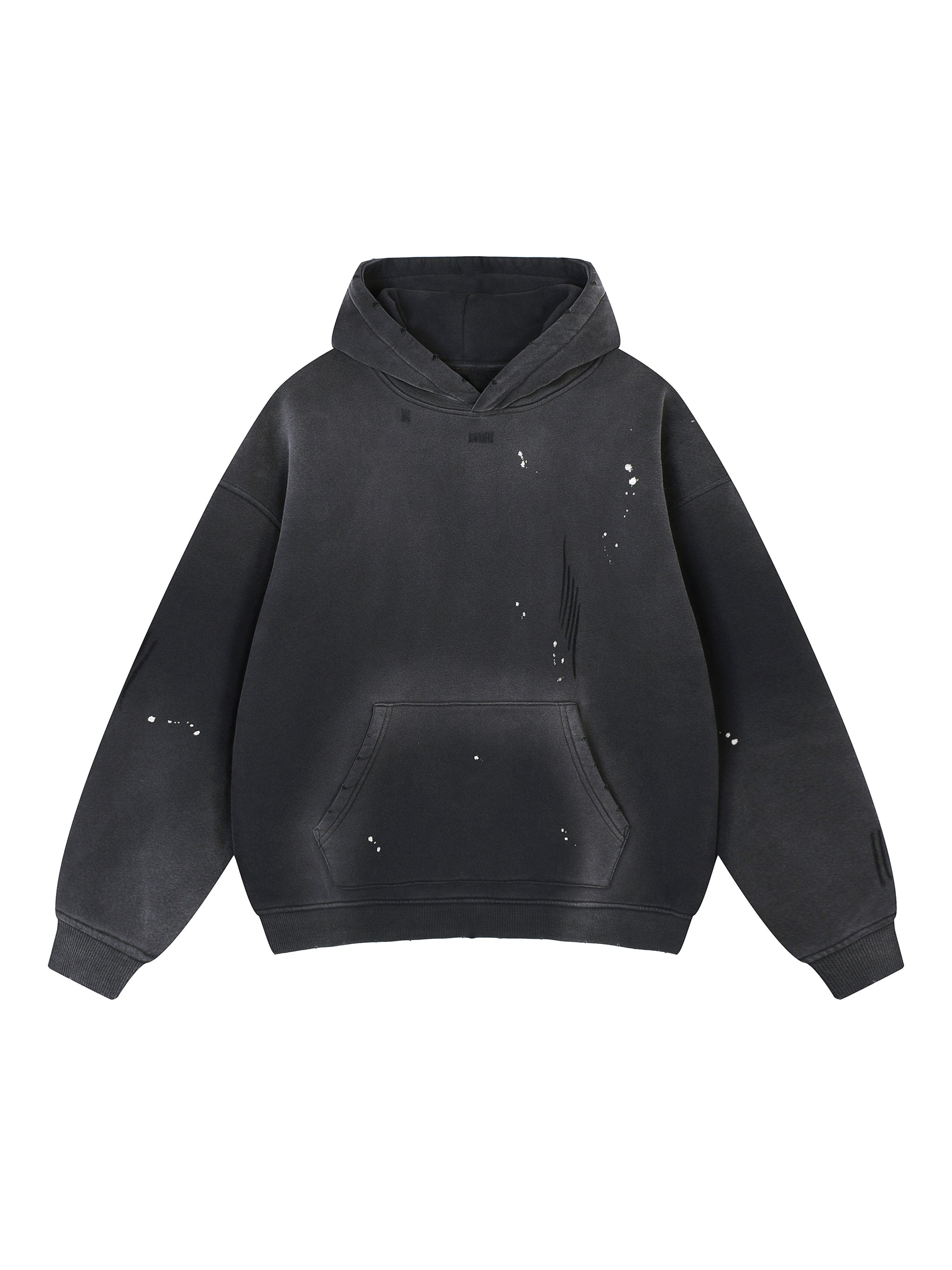 Fynco Vintage Washed Frayed Fleece Hoodie
