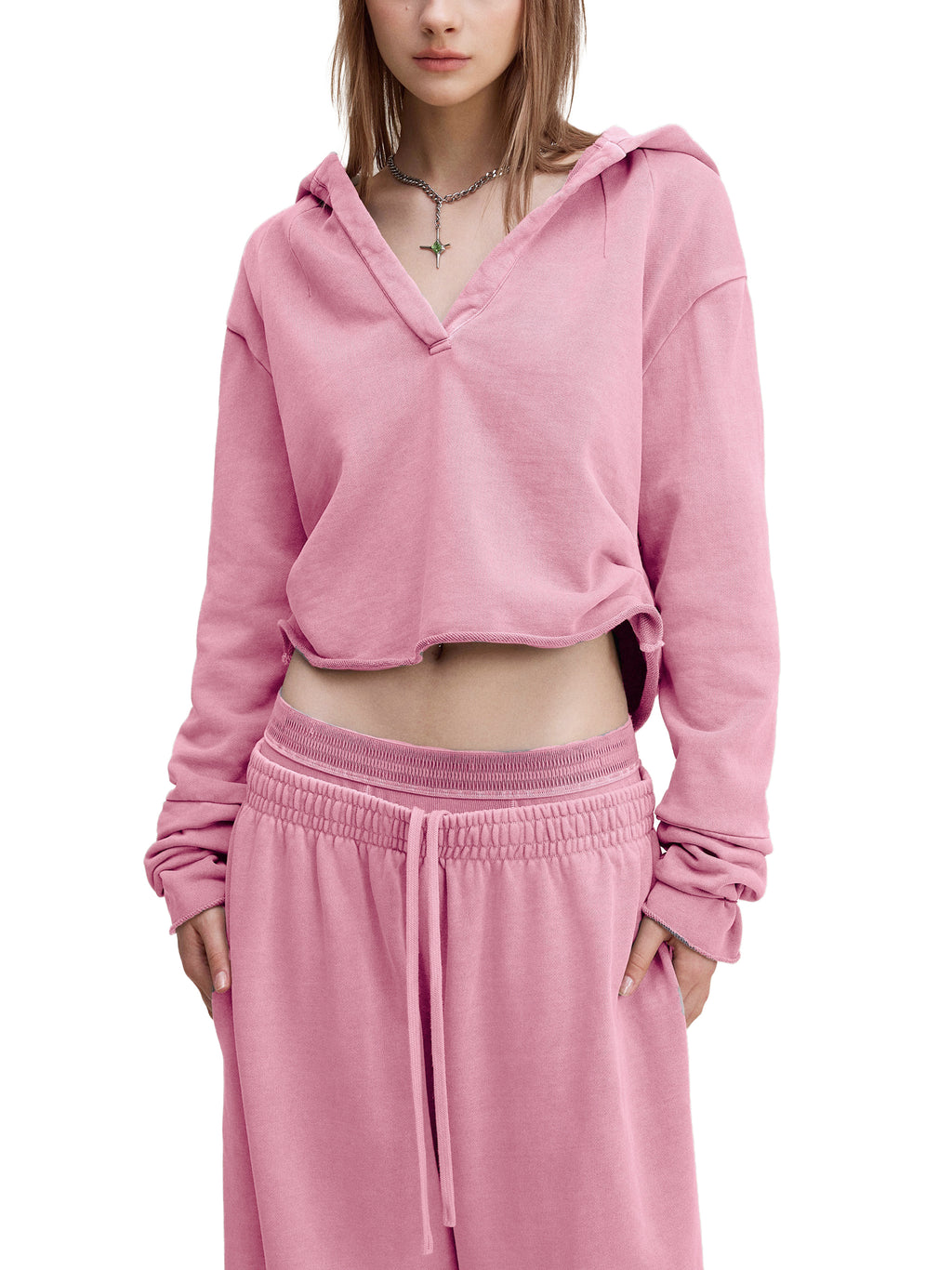 Fynco Vintage Washed Raw Edge Hoodie
