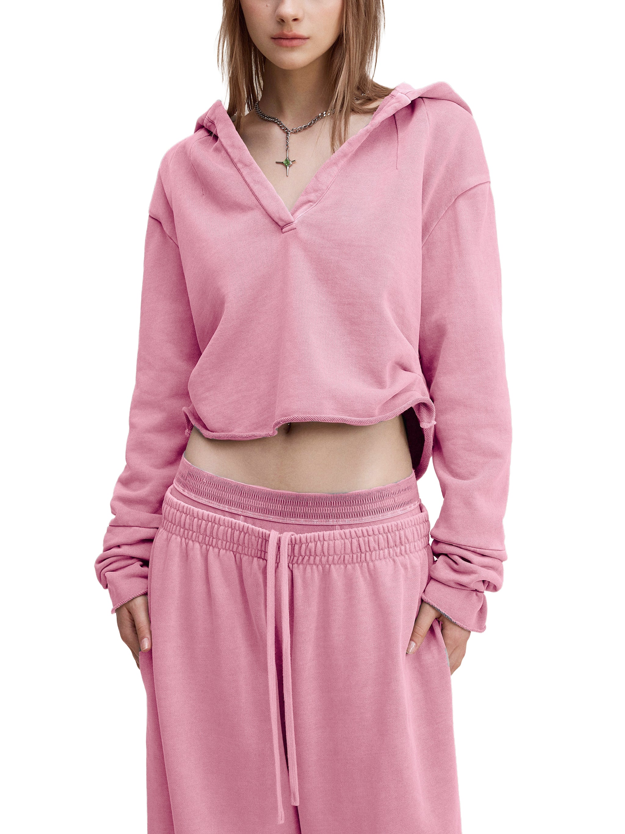 Fynco Vintage Washed Raw Edge Hoodie