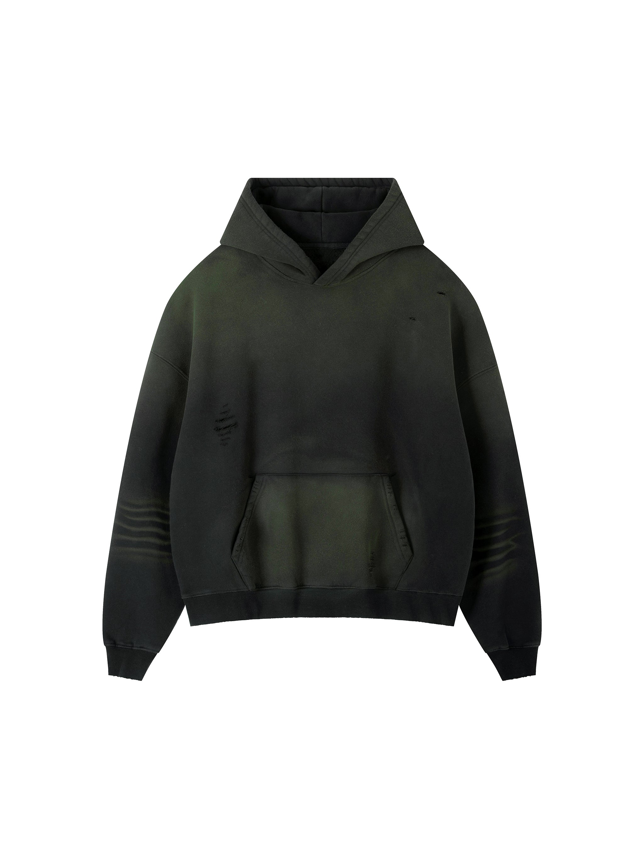 Fynco Frayed Sunfade Boxy Fleece Hoodie