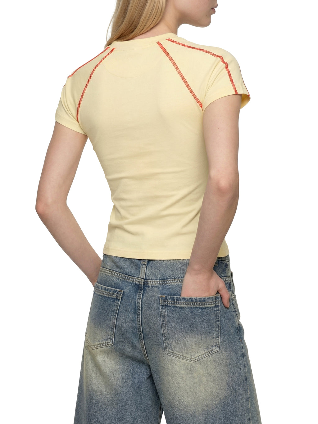 Fynco Women's Contrast Stitch Raglan T-Shirt