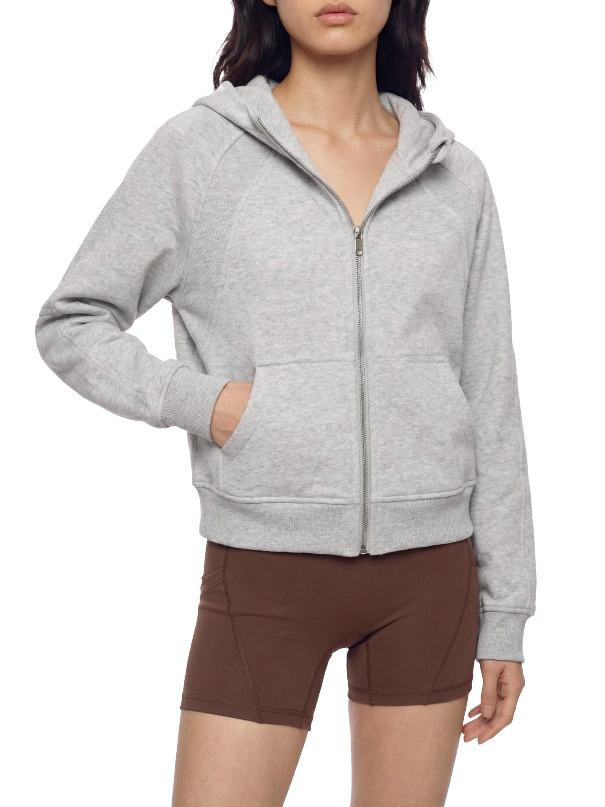 Fynco Cropped Zip-Through Hoodie