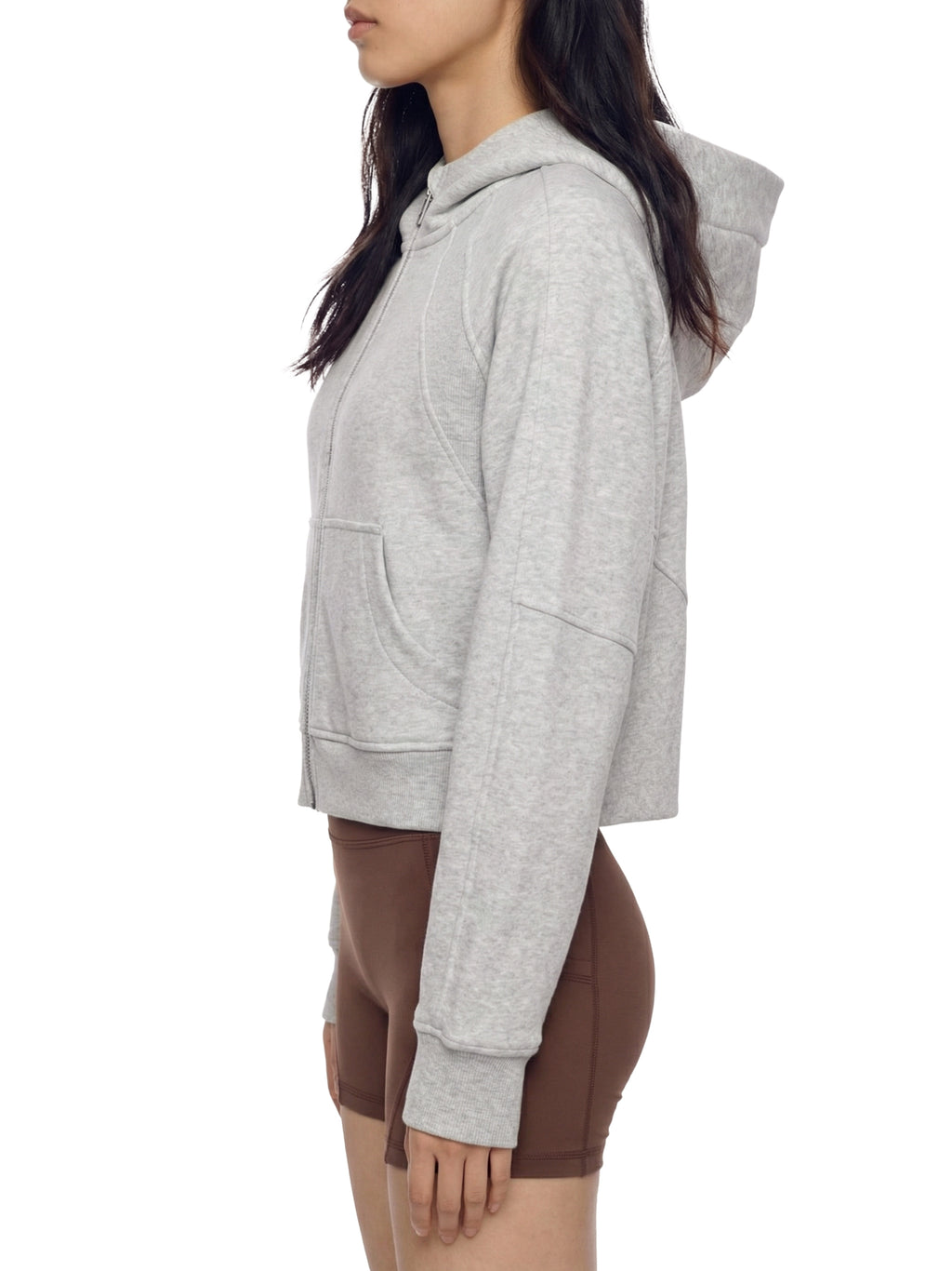 Fynco Cropped Zip-Through Hoodie