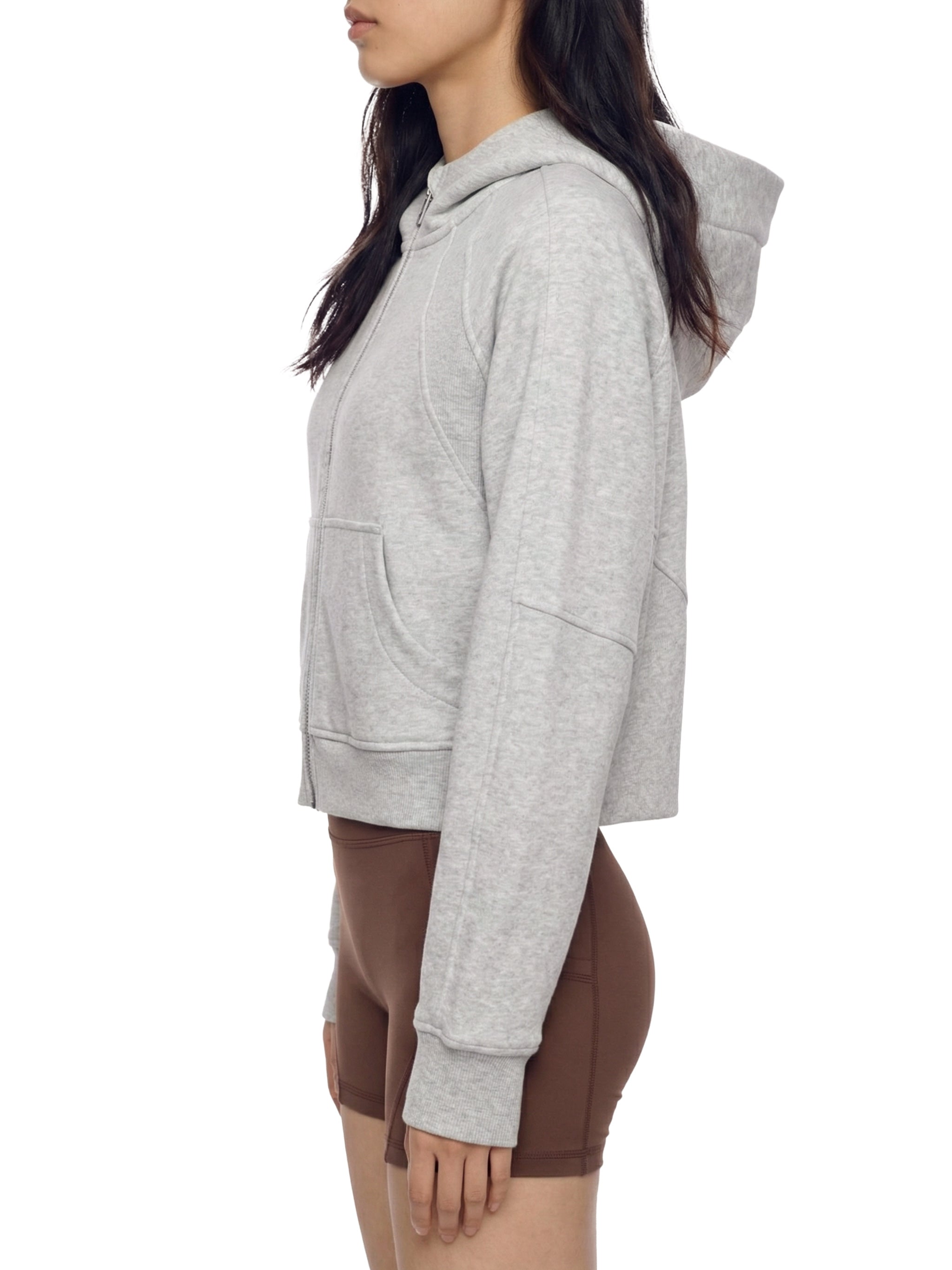 Fynco Cropped Zip-Through Hoodie