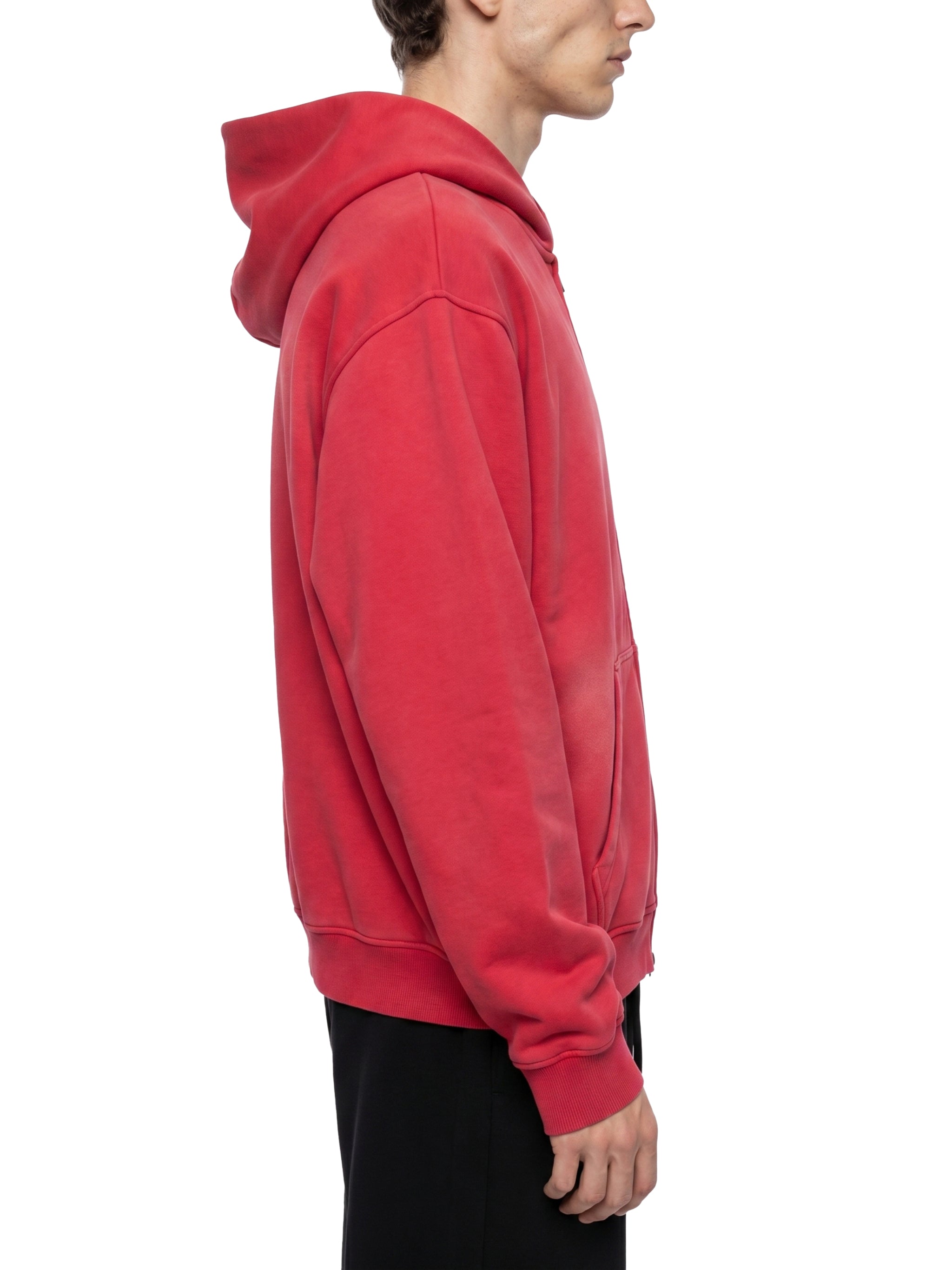 Fynco Sunfade Two-way Zipper Boxy Fleece Hoodie