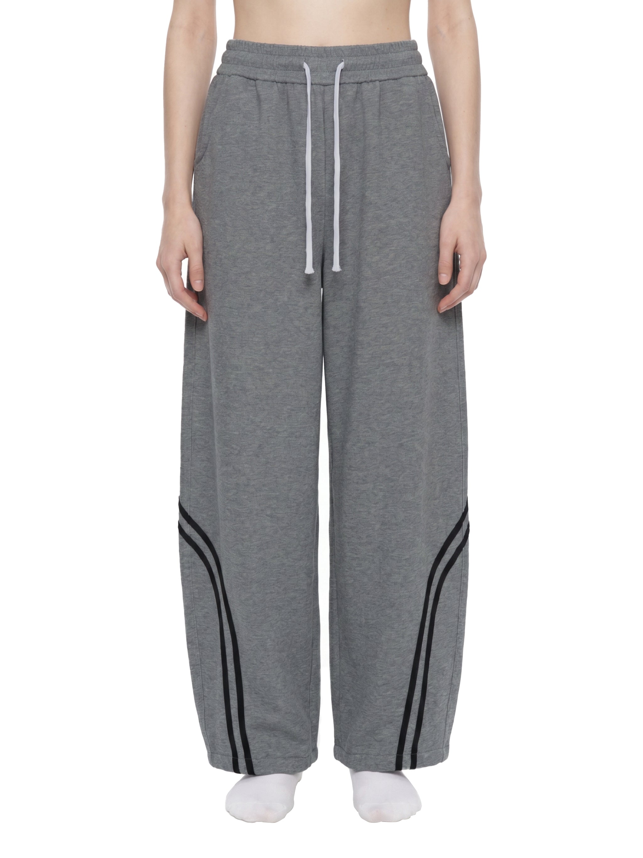 Fynco Unisex Wide Leg Piping Sweatpants